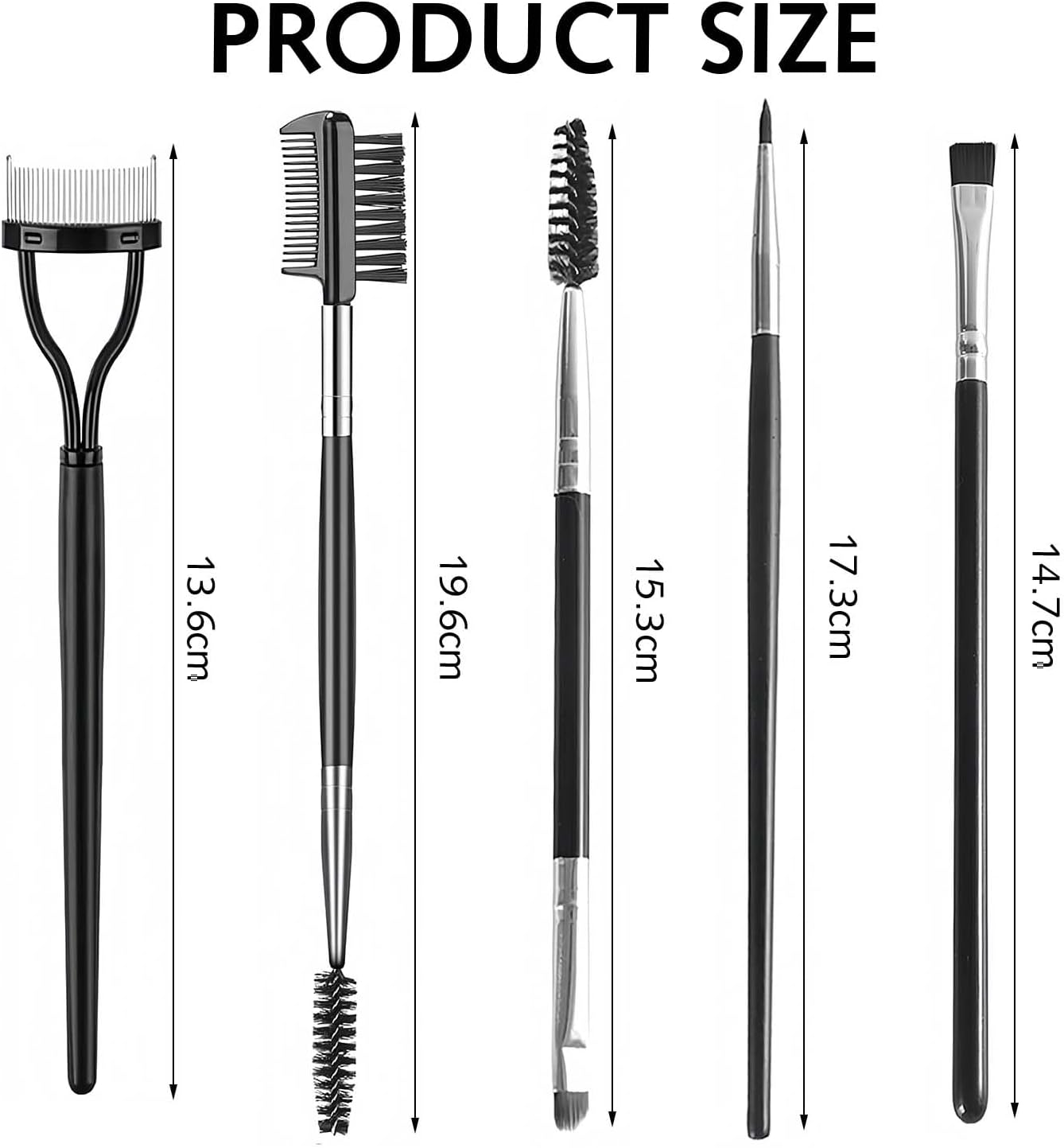 Eyelash Brush Makeup Brush Set, Eyeliner Brush, Eyebrow Brush, Eyelash Comb, Eyelash Brush, Professional Eye Makeup Tools (Set of 5) image number 3