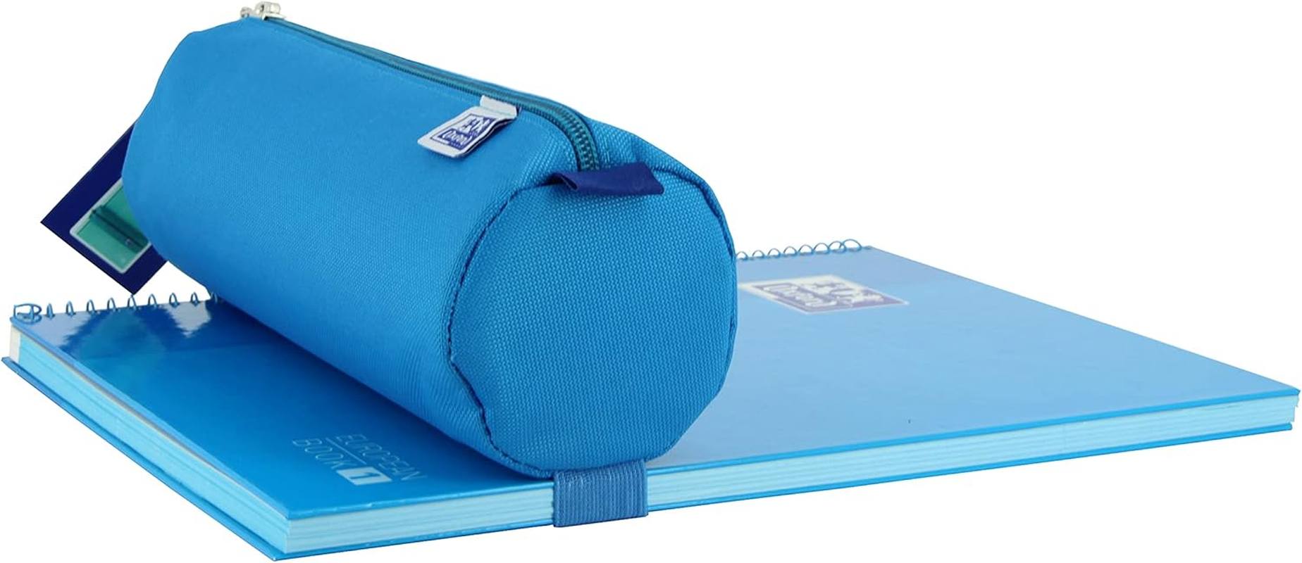 Oxford - Large round School Pencil Case, Kangoo Kids with Elastic, 22 Cm, Turquoise - Lemon Tree image number 7