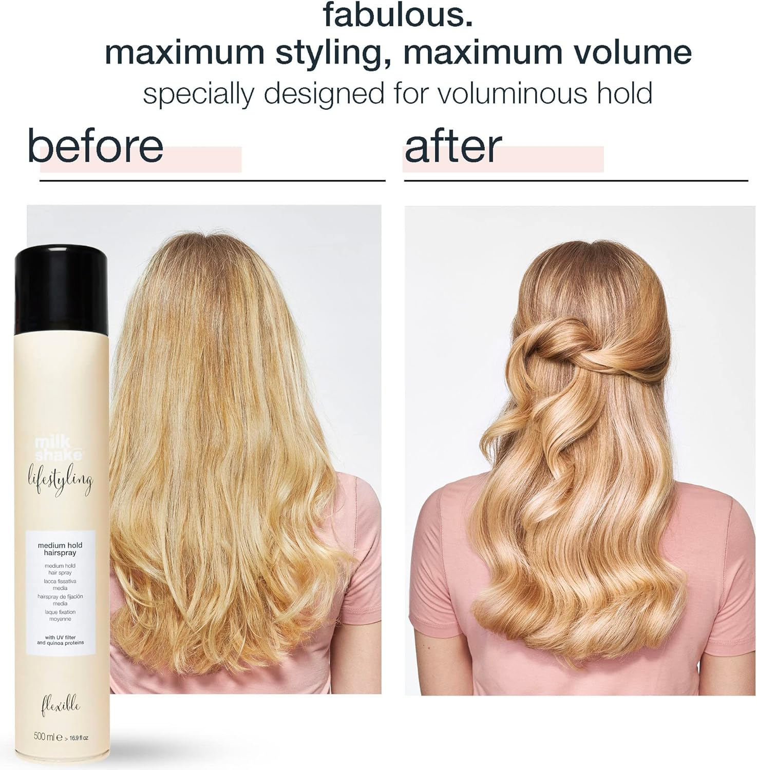 Milk_Shake Lifestyling Medium Hold Hair Spray 500 Ml image number 3