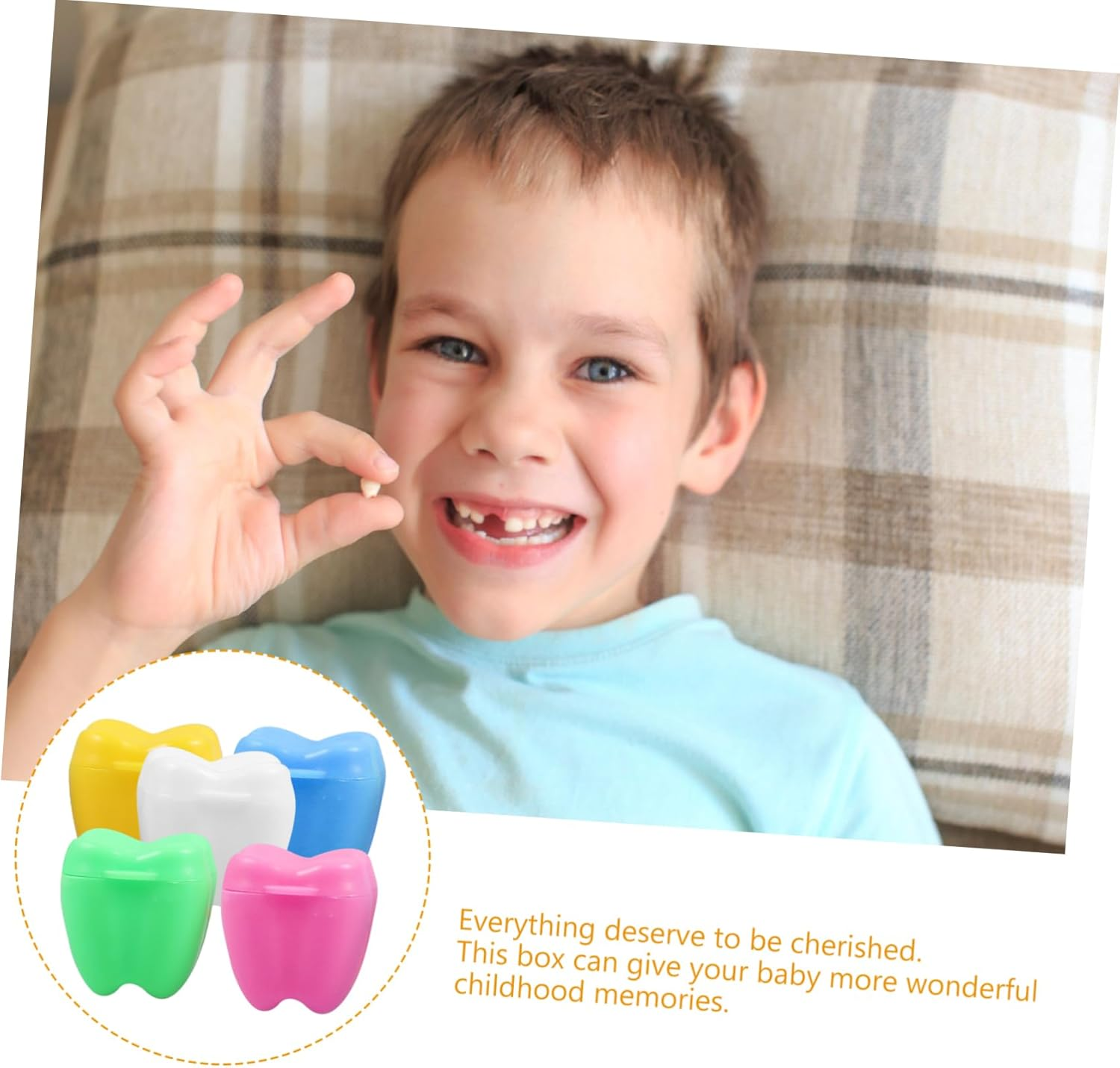 Milisten 20Pcs Tooth Keepsake Box Mixed Style Tooth Case Fetal Hair Present for Milestones and Memories