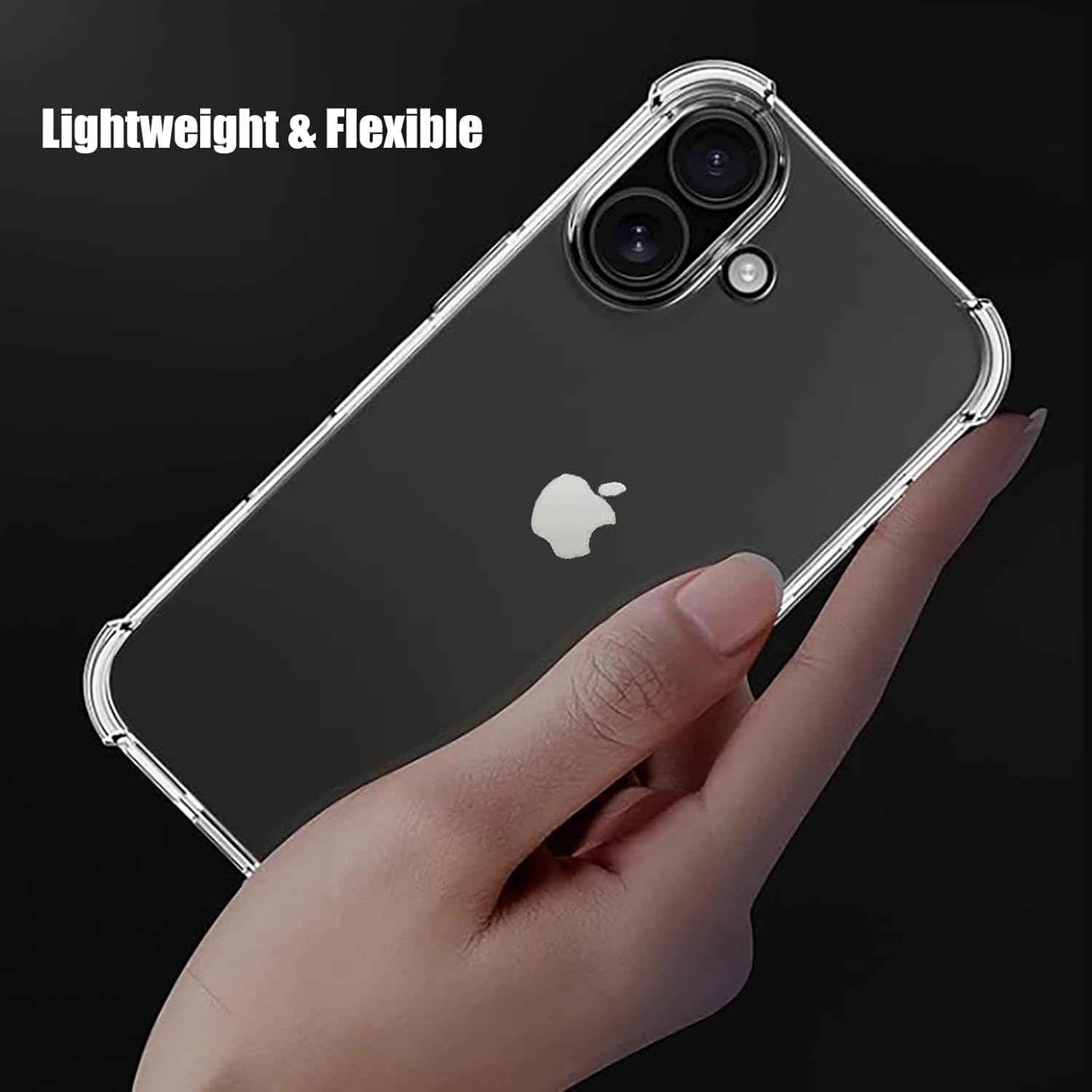 For Iphone 17 Case Clear[Anti-Yellowing][Shockpoof][Military Grade Protection] Reinforced Corners Slim Fit Soft Flexible TPU Bumper Phone Case for Iphone 17,Crystal Clear