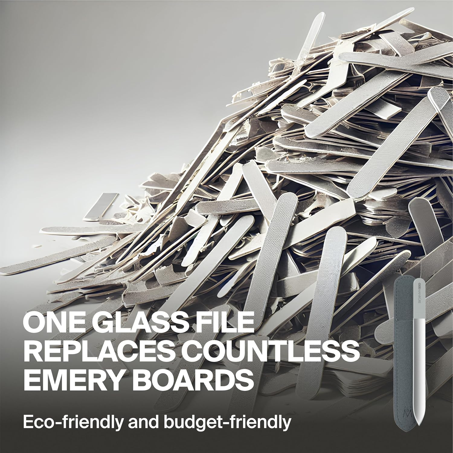 GERMANIKURE Glass Nail File in Suede Sleeve - Just Breathe - Professional Crystal Nail File for Natural Nails - Ideal Manicure & Pedicure Tool for Smooth, Easy Shaping - Nail Care Gift image number 3