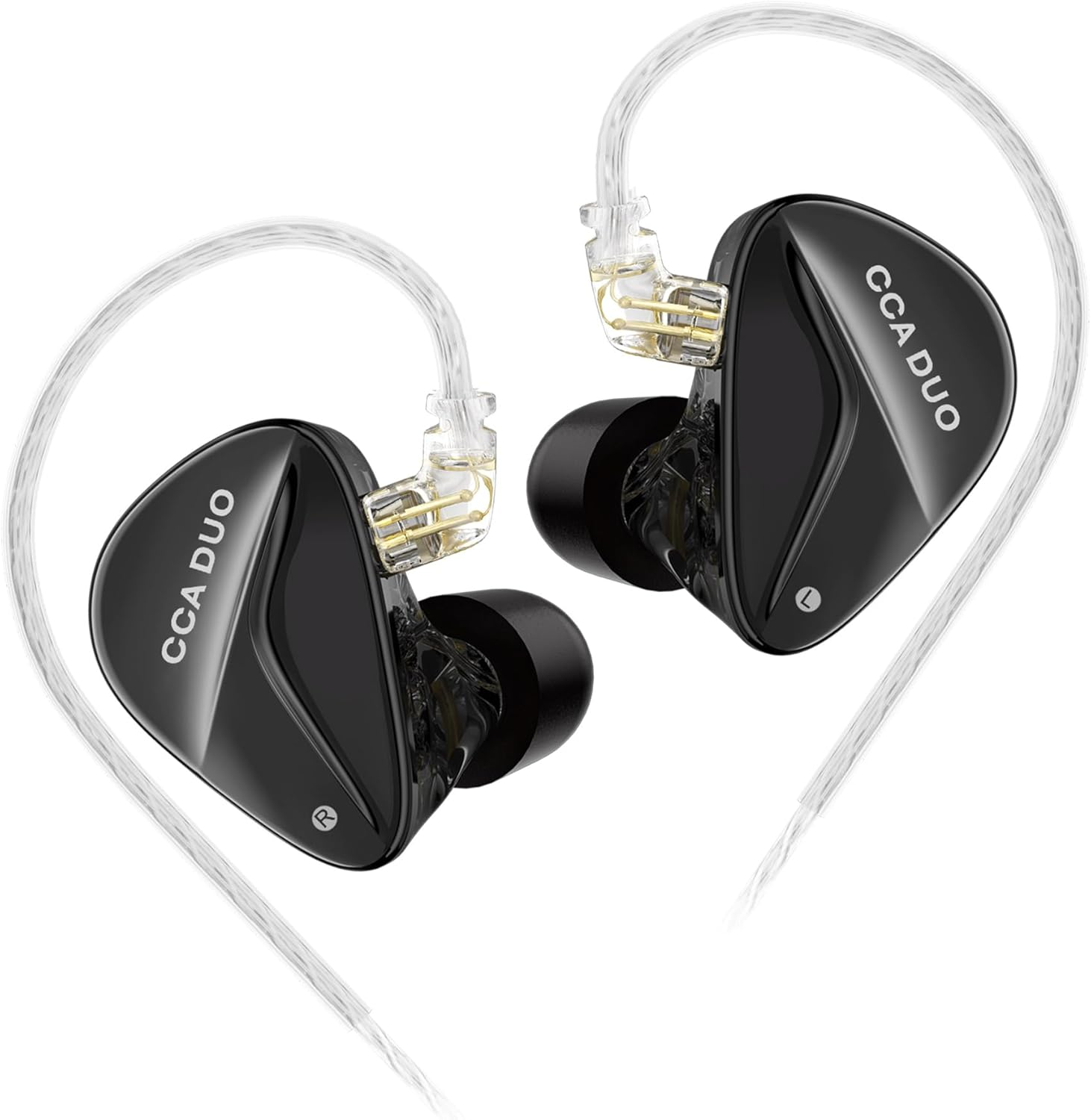 Hifi Kingdom CCA Duo 2DD (7Mm+7Mm Dynamic Driver Combination Hifi Ear Monitor (Black No Mic) image number 6