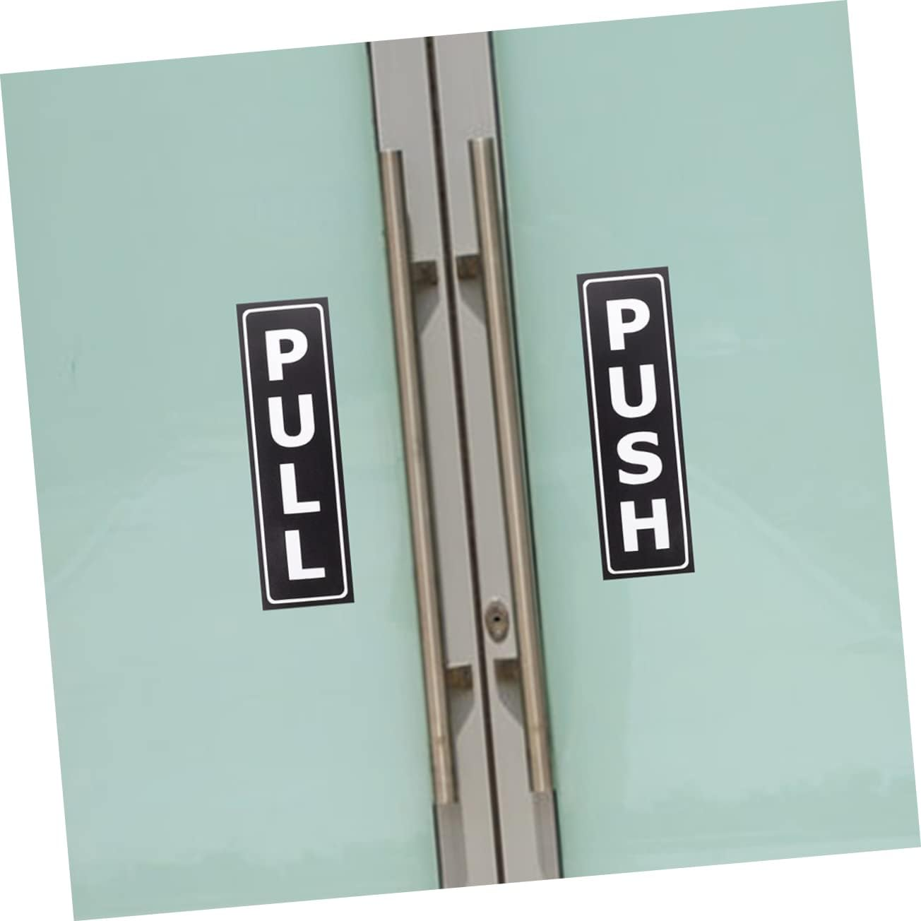 Holibanna 8Pcs Push Pull Sign Stickers PVC Door Decals for Office Store Adhesive Pull Push Door Decals for Doors Easy to Use and Share for Employee Visitor Guidance image number 5