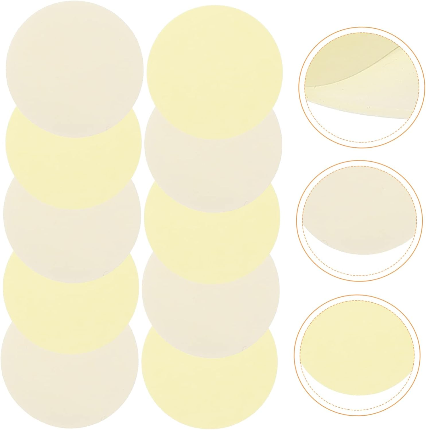 24Pcs Little Yellow Base Film round Adhesive Double Sided Tape Mounting Stickers for Car Home Office image number 2