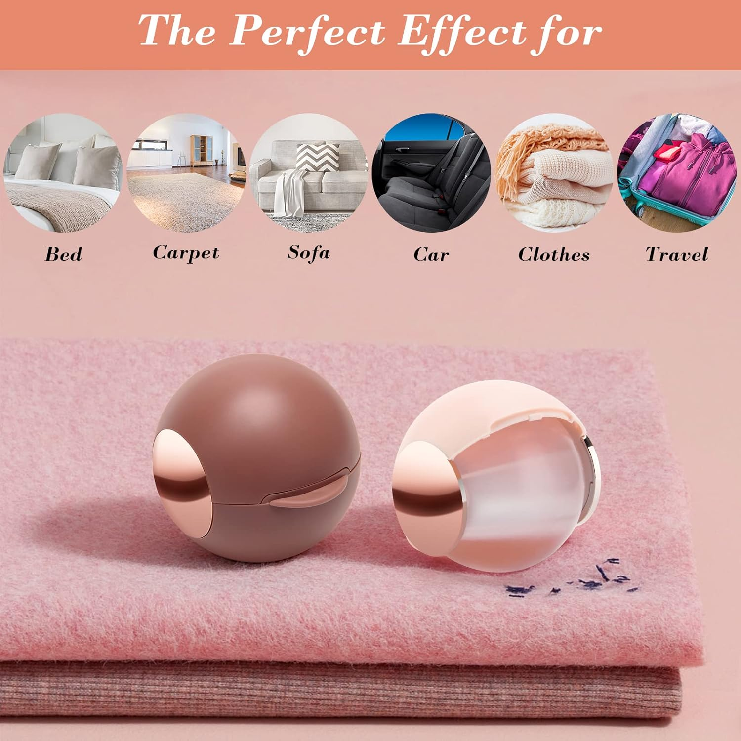 2Pcs Washable Reusable Lint Roller Ball for Pet Hair, Travel Size Gel Lint Roller for Hair Remover, Clothes, Furniture, Carpet, Sticky Cleaner image number 1