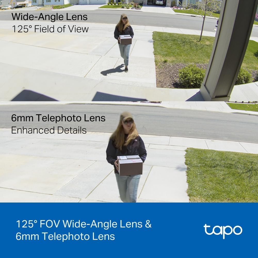 Tapo Tp-Link Indoor/Outdoor Dual Lens Pan/Tilt Security Camera, 2K 3MP, Synchronised Smart Tracking, 360&deg;, Wide-Angle & Telephoto Lens, One-Tap Smart Focus, Night Vision, Free Detection (Tapo C246D) image number 4