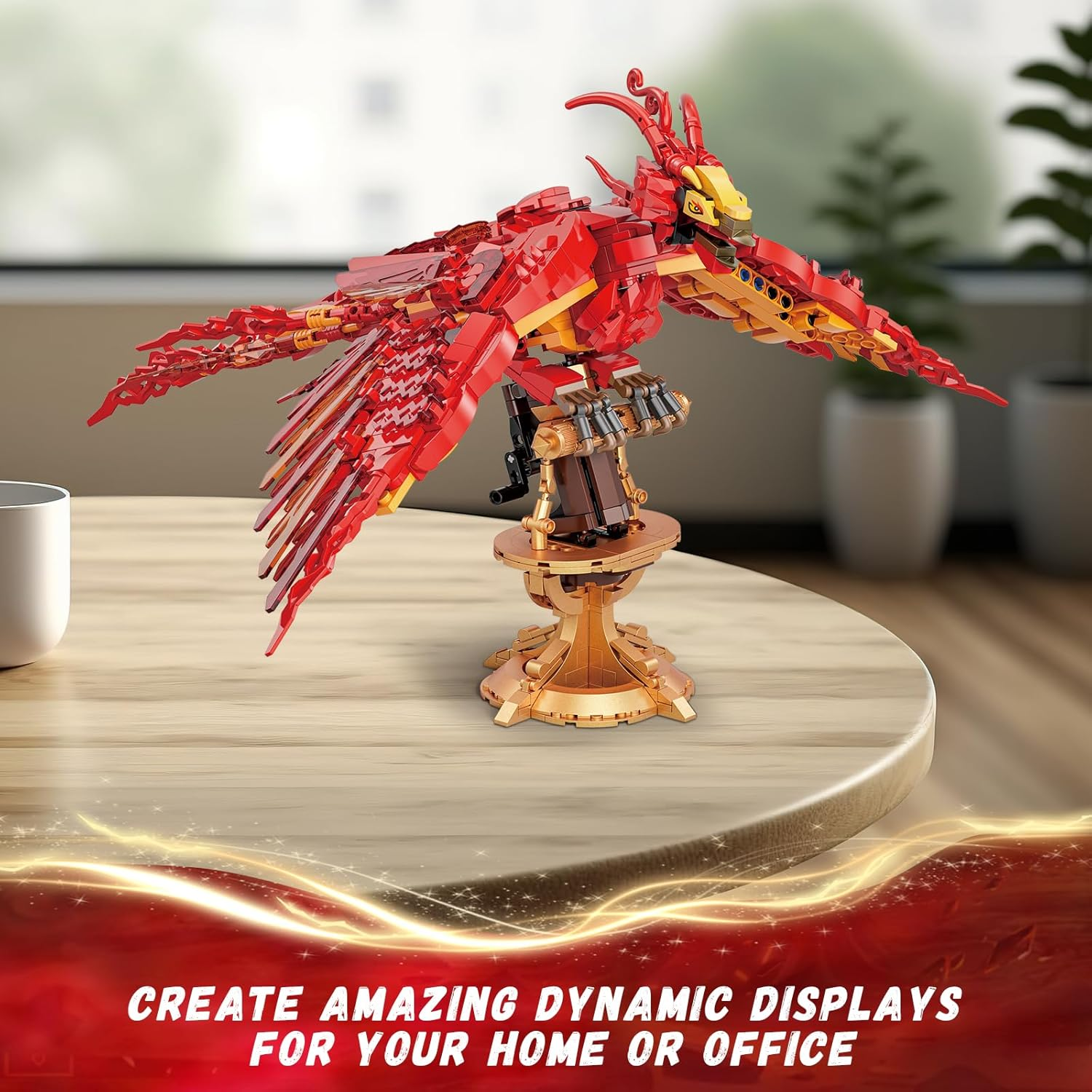 Harry Fire Phoenix Building Set, Magic Potter Phoenix Collection Model for Adults, Compatible with  Bird, Ideas HP Building Toy for Kids Boys and Girls Ages 6+ (938 PCS) image number 4