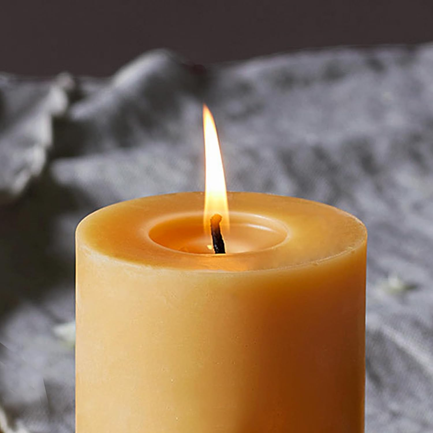 4 Packs Natural Beeswax Pillar Candles Bulk, 2"X4" Bees Wax Candles with Natural Scent, Large Pillar Candle Bulk 35Hour Burning Smokeless & Dripless Candles for Home Decor(4) image number 6