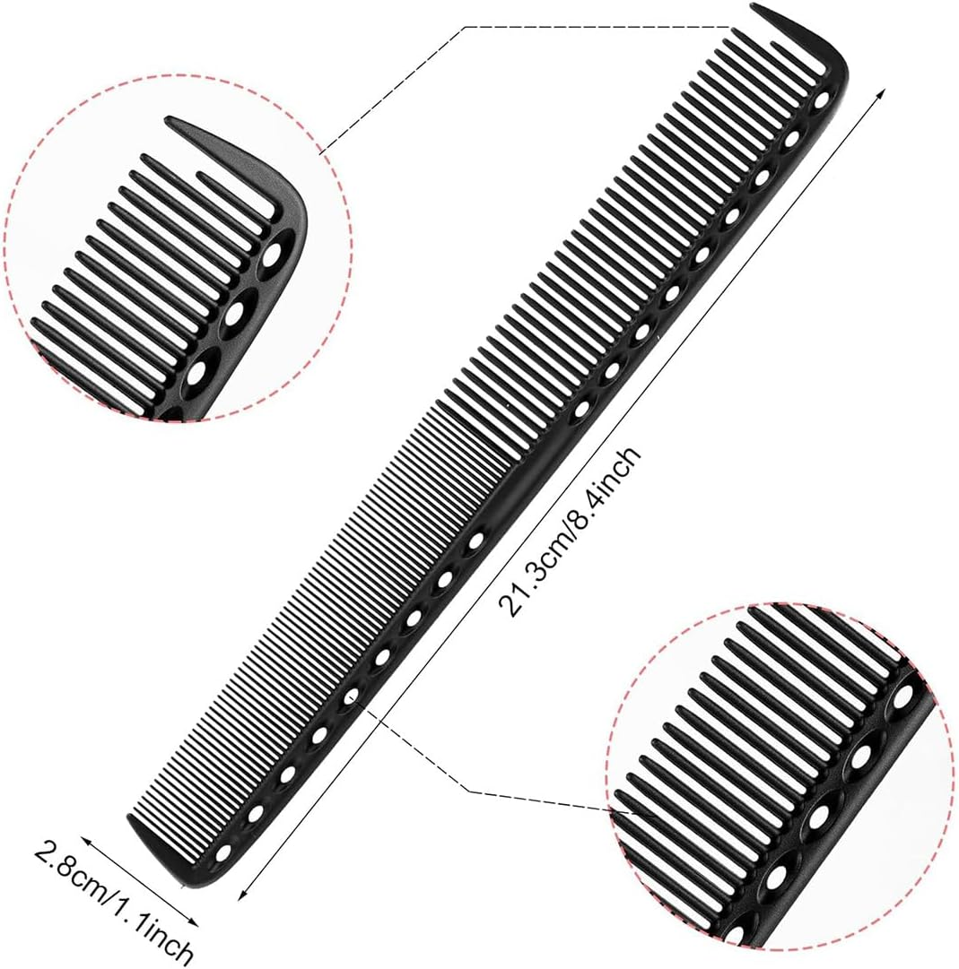 NIANOPKM 4 Hair Combs - Shatterproof Premium Men'S Antistatic Hair Comb Hairdresser for Hair Cutting - Men & Women - Hair Cutting Comb - Hair Comb - Comb Antistatic - Shaving Comb