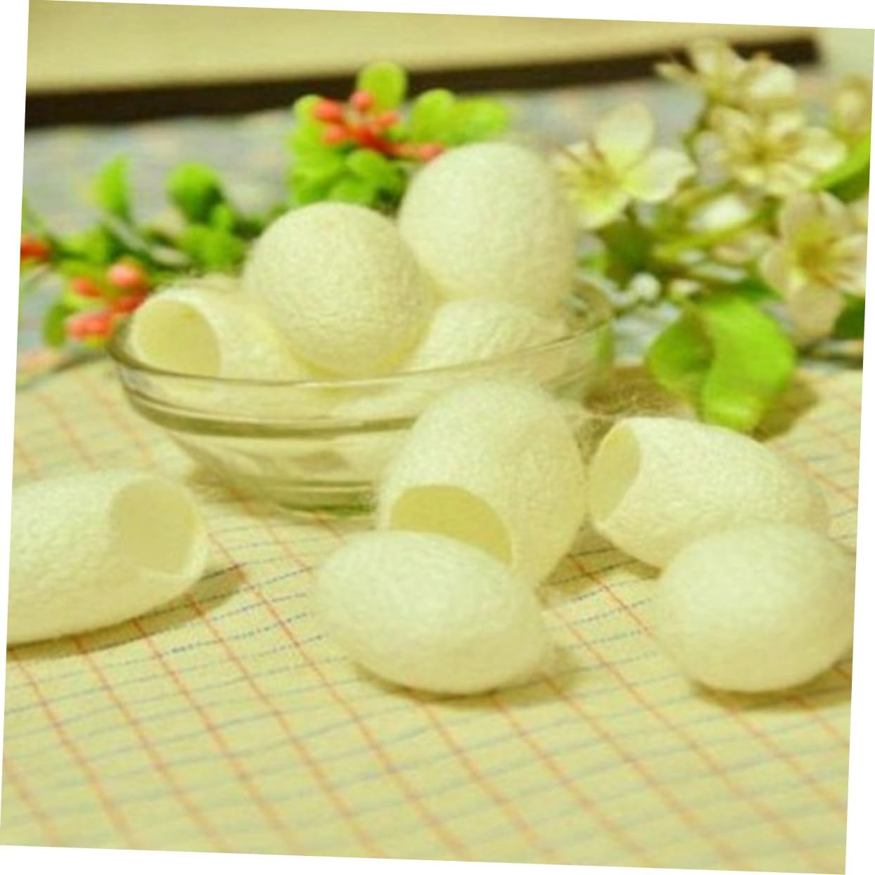 200Pcs Natural Organic Facial Cleaning Silkworm Balls for Skin Care Whitening Exfoliator Blackheads Removal Skin Care Scrub image number 5