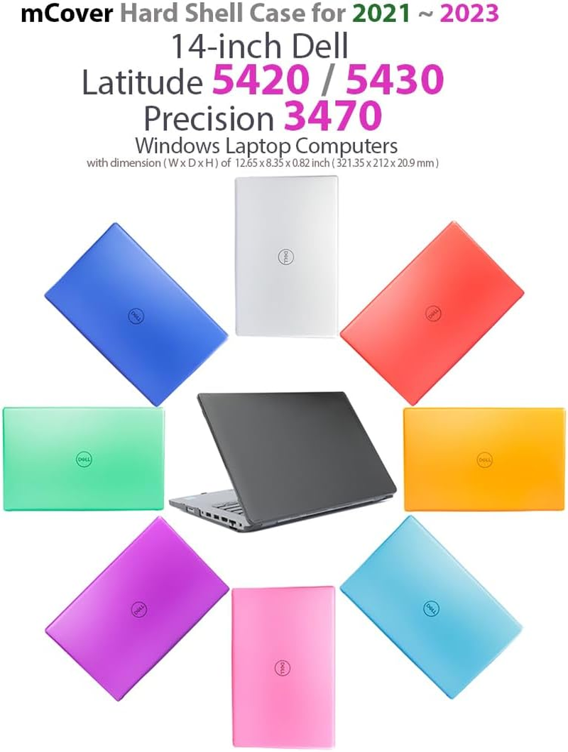 Mcover Case Only Compatible for 2021 ～ 2023 14-Inch Dell Latitude 5420 5430 Windows Notebook PC (NOT Fitting Any Other Dell Models) - Black - Clear image number 3