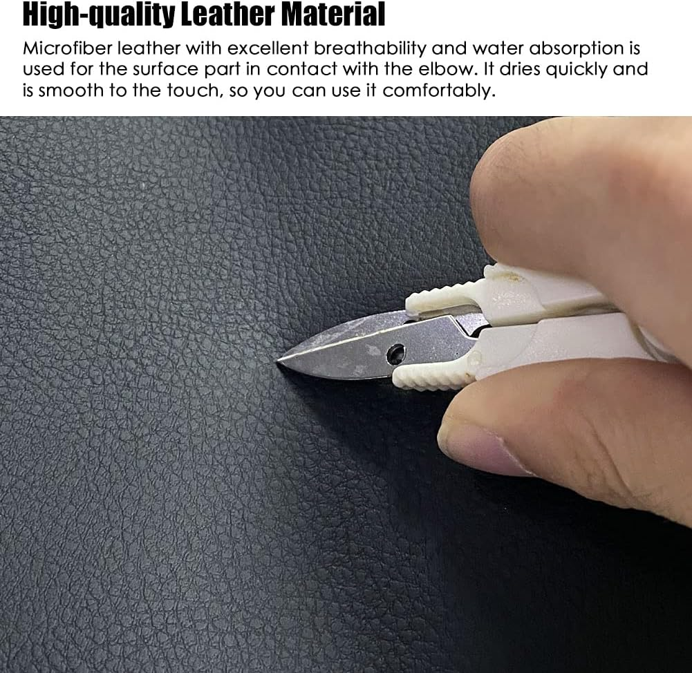 Sportuli Center Console Cover Anti-Scratch Leather Armrest Cover Replace for 2011-2023 2024 Dodge Charger Chrysler 300 300C (Black Stitches) image number 1