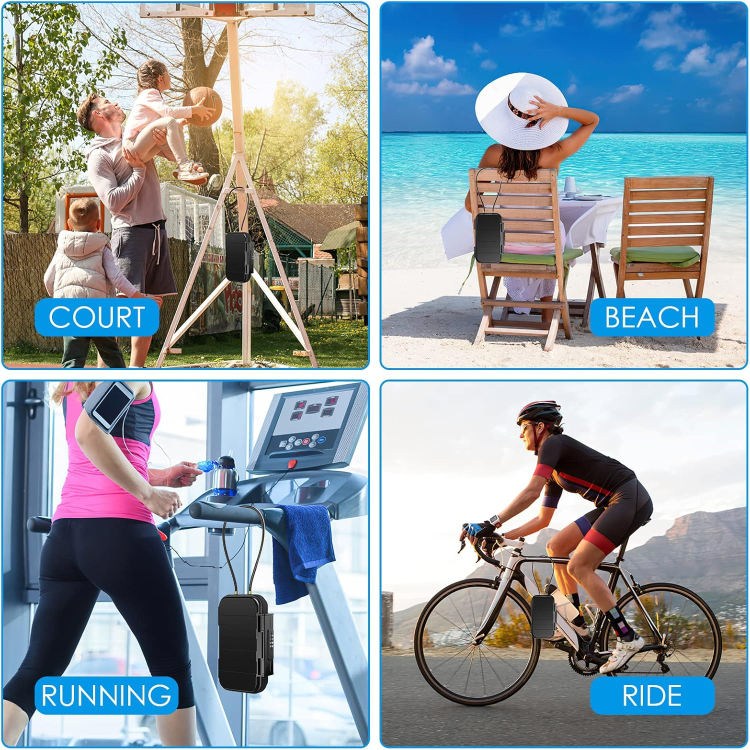 【New Version】Amir Portable Safe Box, Combination Security Case Lockbox with Code, Waterproof Anti-Theft Mini Travel Safe Box with Removable Chain, Security Box for Home,Office - Black