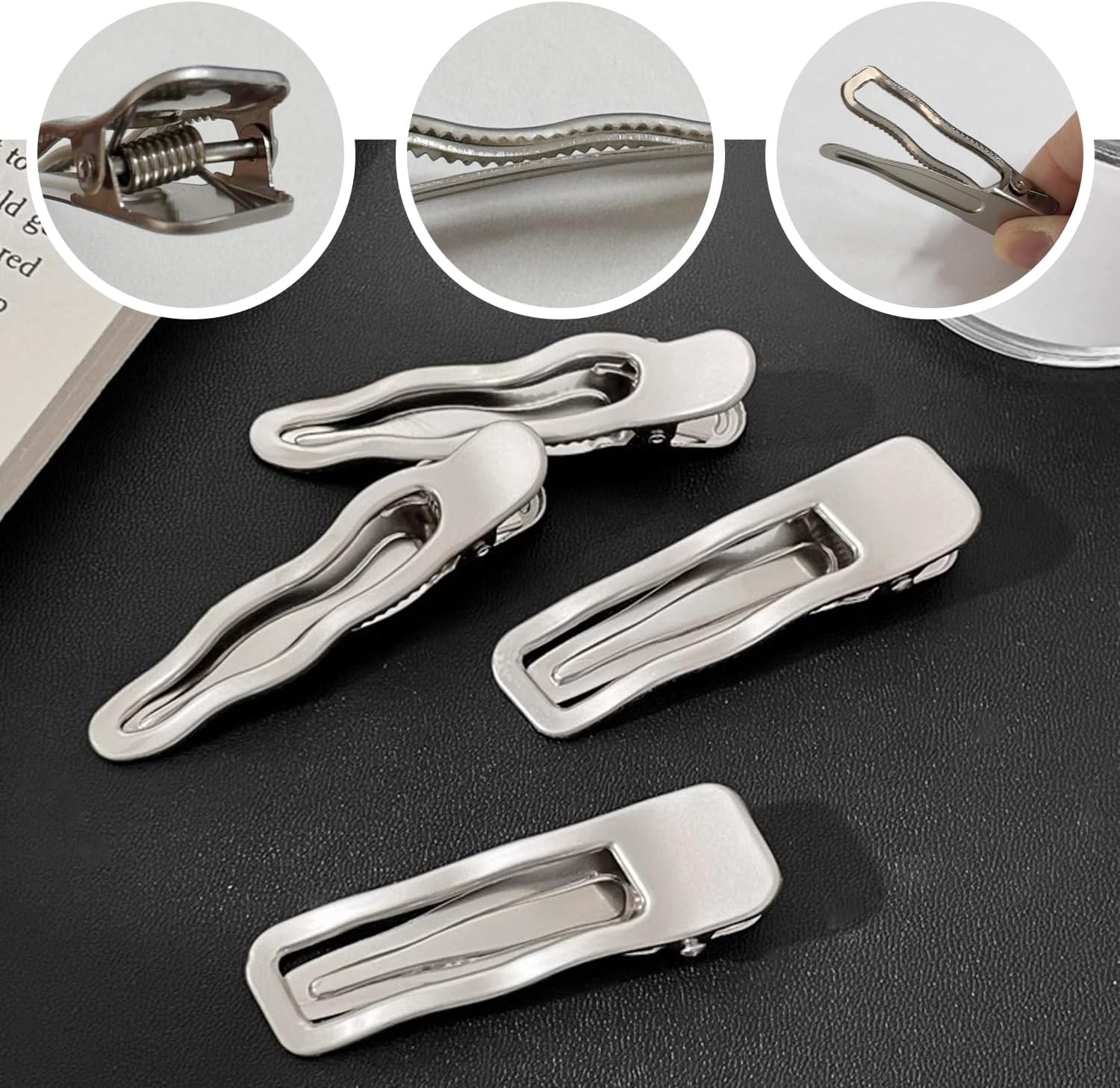 8 Pieces Wavy Hair Pins, Simple Metal Hair Pins, Hair Accessories for Punk Style, Women'S Hair Accessories image number 1