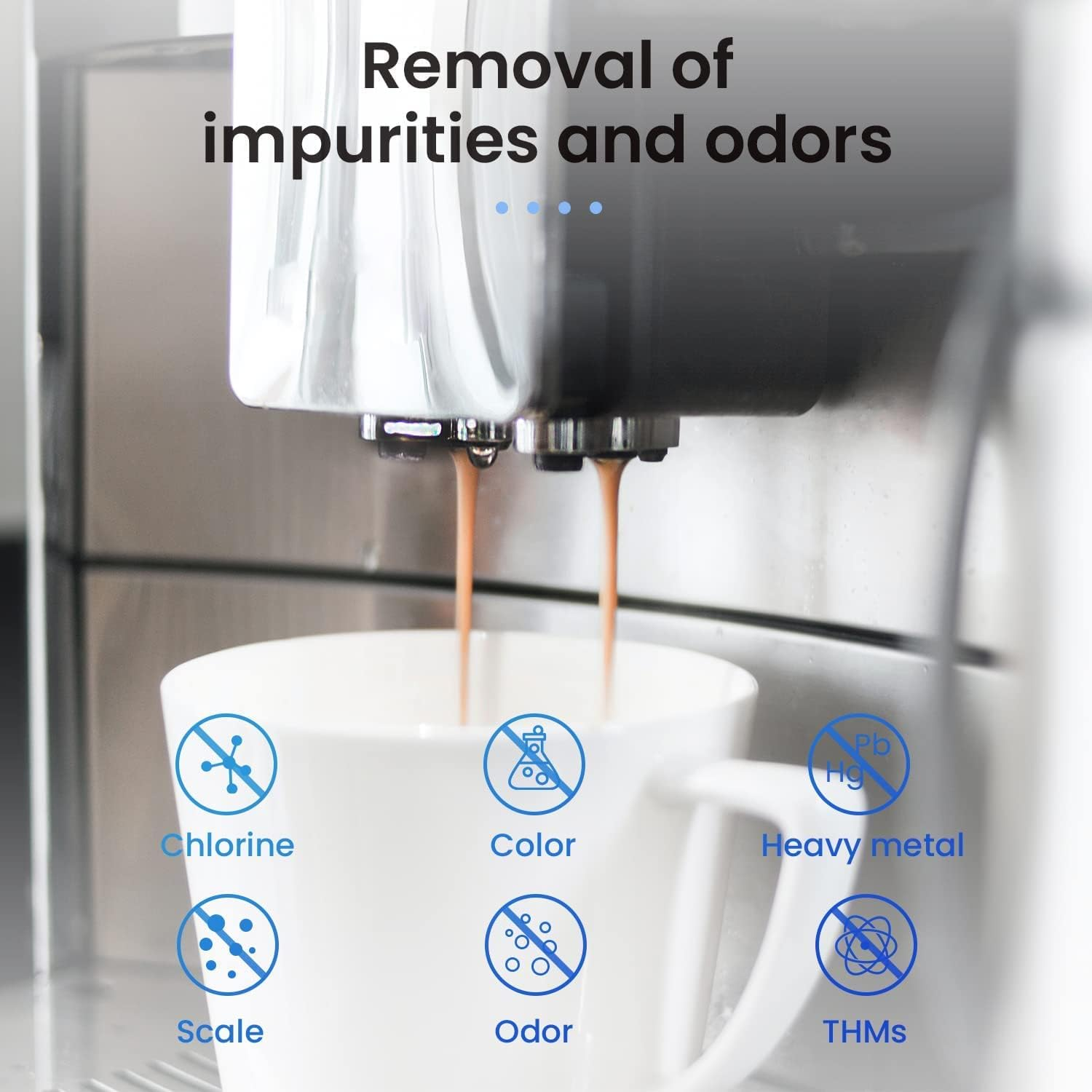 4 Pack Water Filter for Breville Claro Swiss Oracle Barista Express - Coffee Machine Water Filters for SES BES008 SES875 SES880, Compatible with 878/875/880/810/990/980/920, Not Work with BES500/SDC450/SDC400