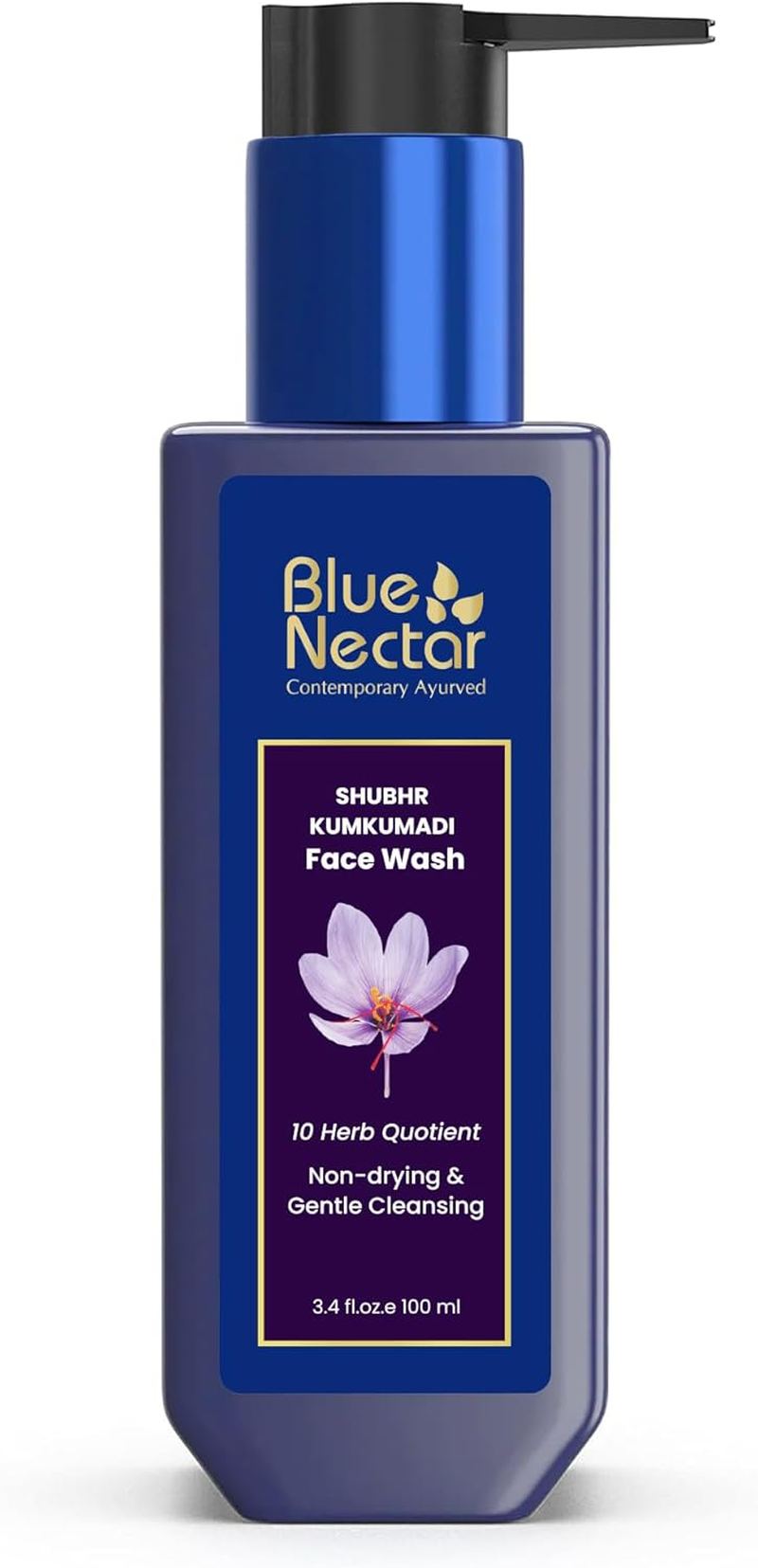 Blue Nectar Kumkumadi Brightening Face Wash with Saffron for Women & Men | Sulphate Free anti Pimple Face Cleanser (100 Ml) image number 4