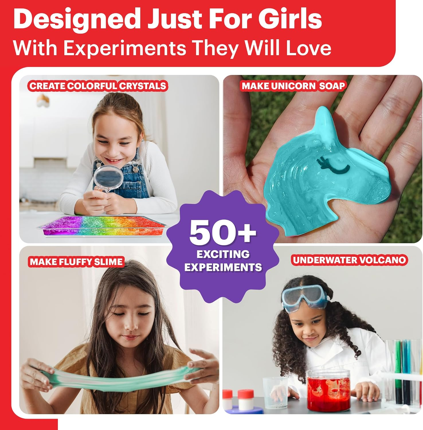 Doctor Jupiter Girls' Ultimate Science Kit for Girls Ages 8-12 | Birthday Gift Ideas for 8-9-10-11-12 Year Old | Girls STEM Learning Educational Toys | 50+ Experiments Ultimate Starter Series image number 2
