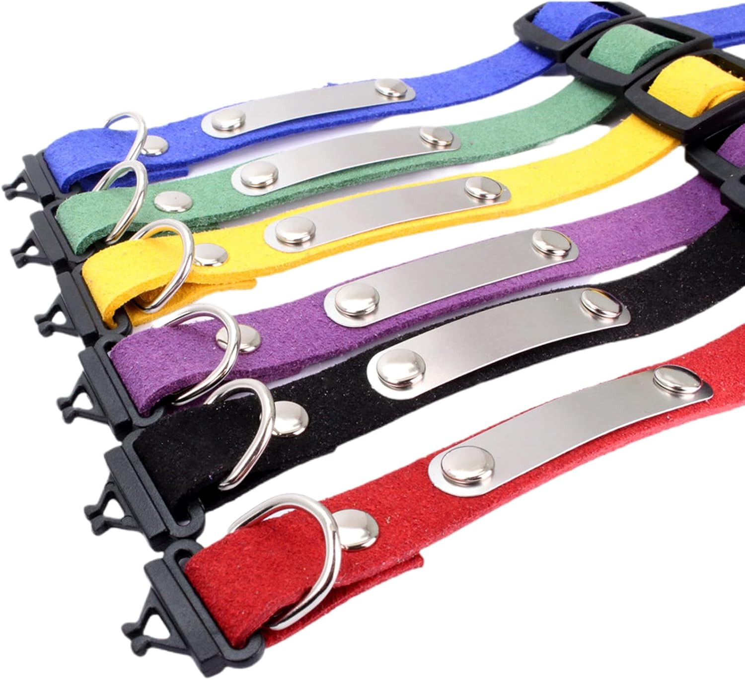 Yonsbox Personalized anti Strangulation Kitten Cat Collars with Bell Breakaway Quick Release Custom Engraved Cat Collar with Name Tag Adjustable Cute Cat Collars for Male Female Boy Girl Cats image number 5