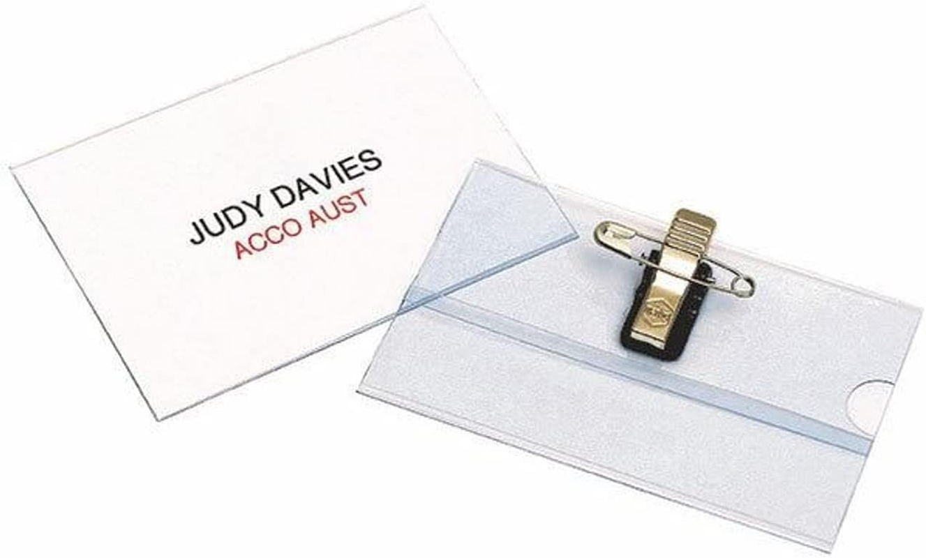 REXEL 90051 ID Recycled Convention Card Holder with PIN,BX50