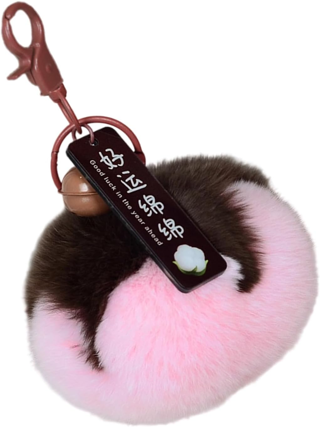 Whltzf 1. Premium Faux Hair Keychain with Metal Hook Stylish Bag Charm for Travel & Everyday Use Multi Use Keychain Pendant