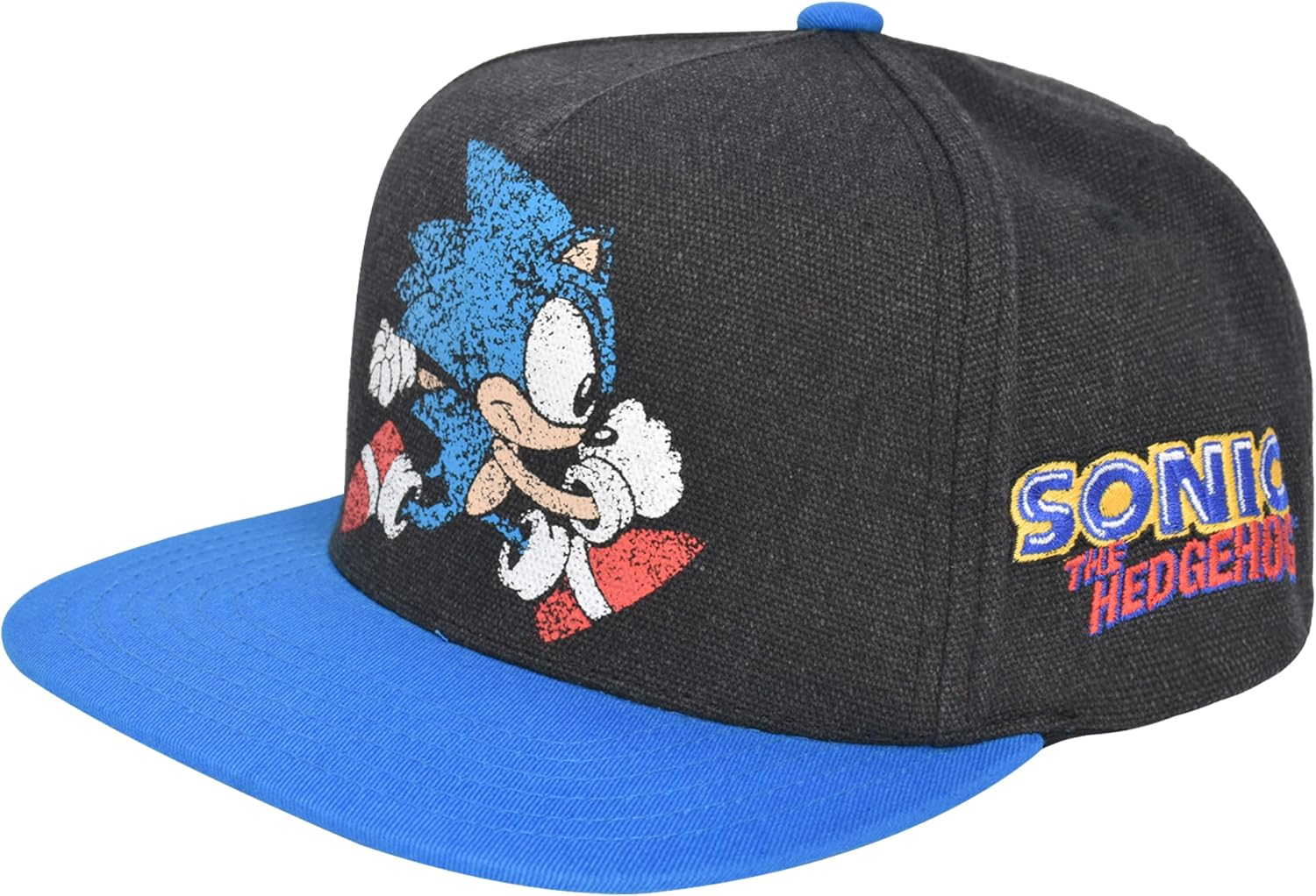 Concept One Men'S Sonic the Hedgehog Cap, Embroidered Logo Baseball Hat with Flat Brim, Adjustable