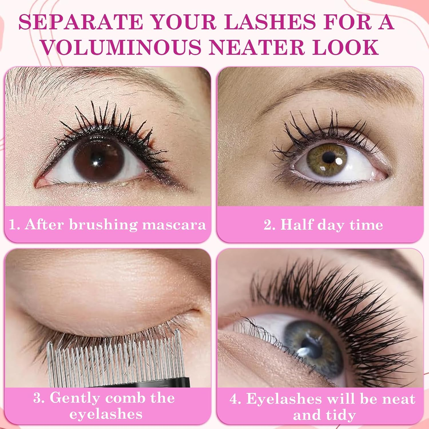 Professional Eyelash Curler Kit for Women, Durable Eyelash Curler, Make up Tool, Eyelashes with 10 Pieces Silicone Refill Pads and Beauty Eyelash Brush, Suitable for All Eye Shapes image number 3