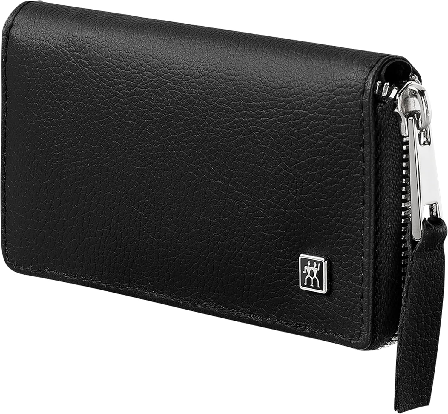 ZWILLING Manicure Pedicure Set 3-Piece Compact Nail Clippers Vegan Apple Leather Case Black