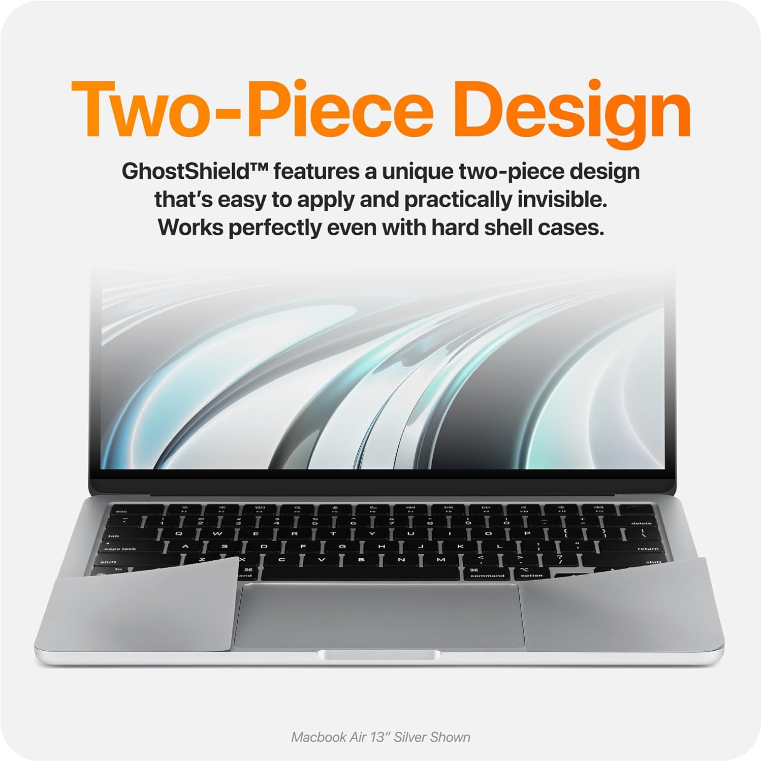 UPPERCASE Ghostshield Premium Palm Rest Protector Skin Cover Set, Scratches and Wear Protection, Compatible with Macbook Air 13" 2025 2024 2022 with M4 M3 M2, A3240 A3113 A2681 (Sky Blue) image number 5