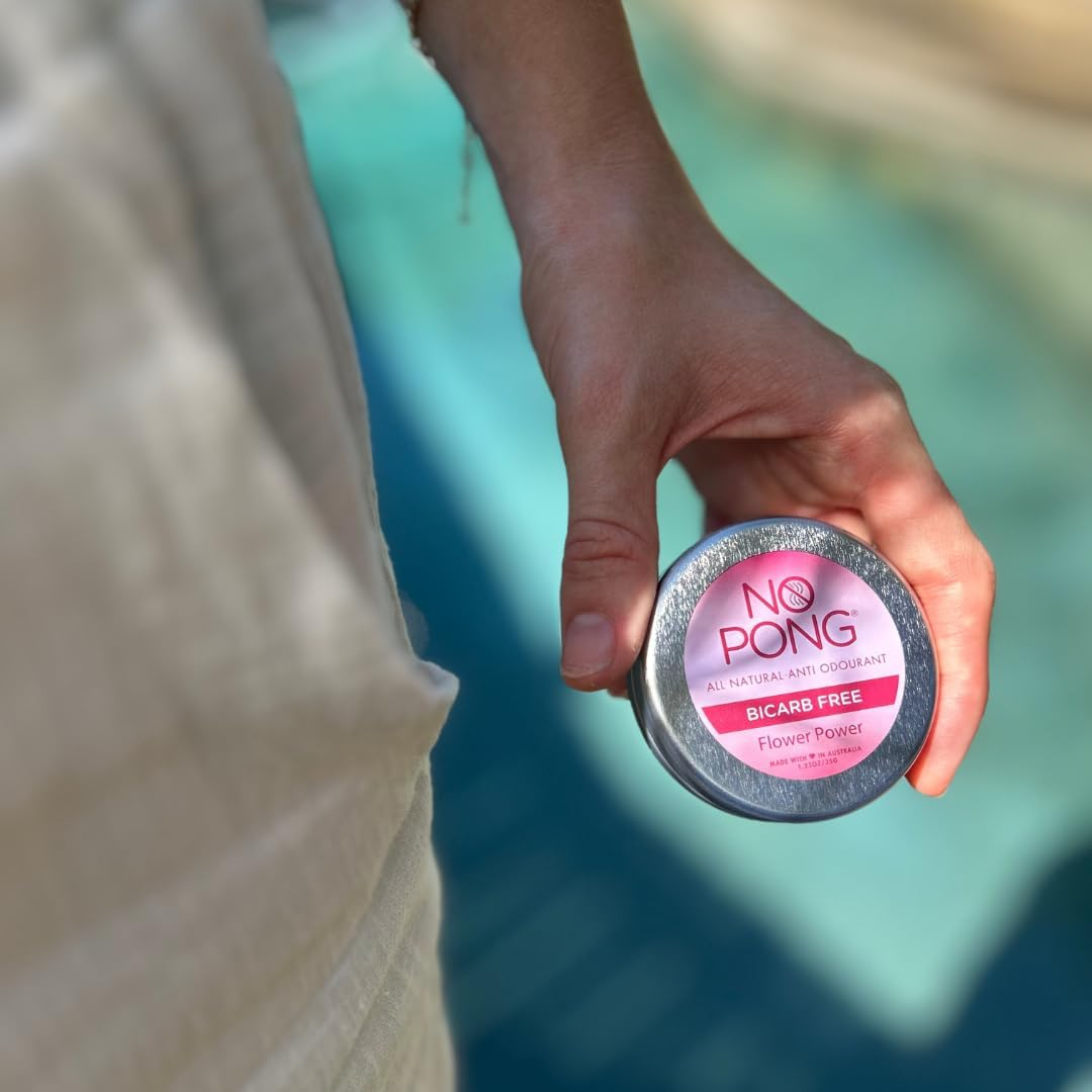 No Pong Flower Power Bicarb Free 35G - Natural Deodorant for Sensitive Skin - Bicarb Free, Australian Made, Zero Plastic image number 5