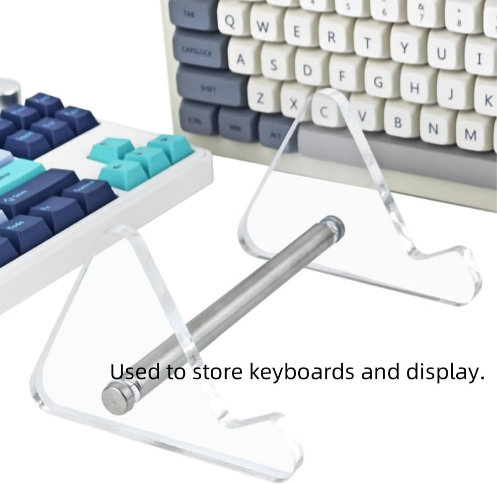 1Pcs 1-Tier Colorful Acrylic Keyboard Display Stand, Mechanical Keyboard Display Stand Keyboard Holder, Acrylic Stand Storage Stands for Mechanical Keyboard