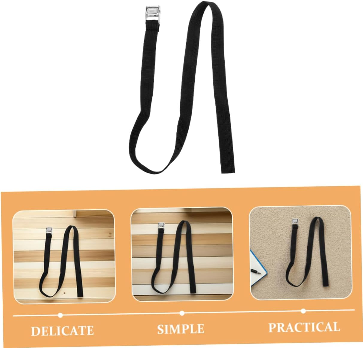 EXHUMKY 3Pcs Adjustable Surfboard Travel Straps with Metal Buckle Heavy Duty Elastic Lashing Straps for Luggage Secure Transport Outdoor Fitness Gear Carrying image number 2