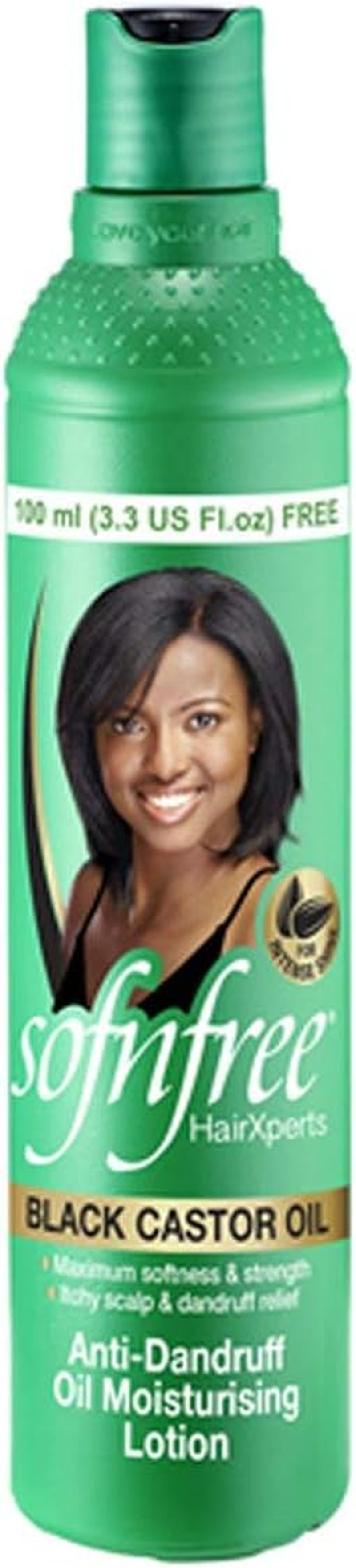 Sofn'Free Oil Moisturising Lotion with Black Castor Oil anti Dandruff 350Ml