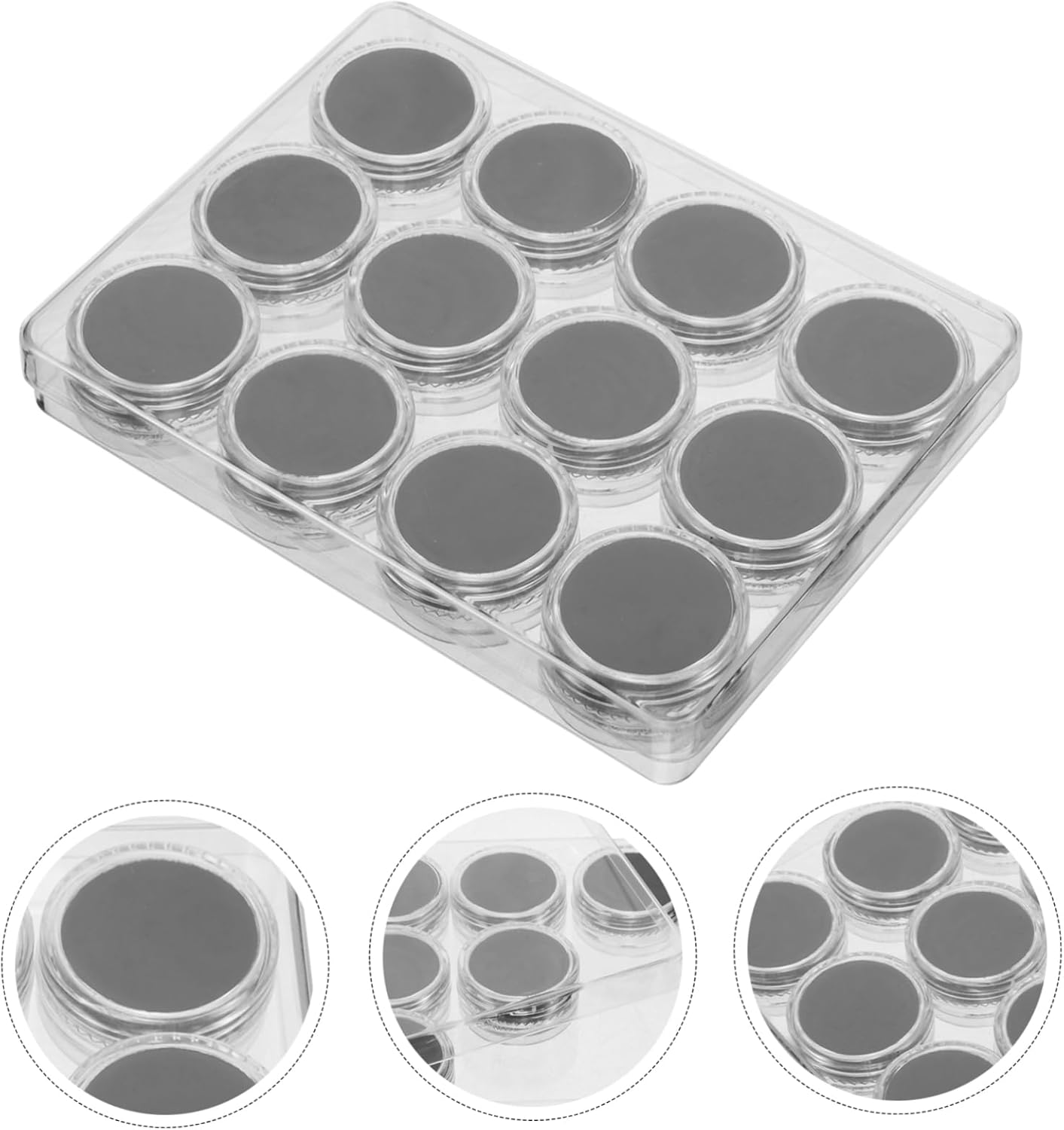 Acrylic Gemstone Display Case Lid round Storage Box for Diamonds Jewelry Organizer for Brooch Pins and Medals for Collectors and Display image number 6