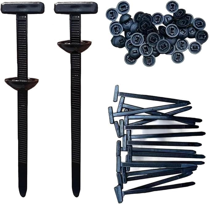 Nylon Universal Cable Tie Buckle, 50 Pcs Universal Heavy-Duty Self-Locking Uv-Resistant Wire Nylon Zip Tie Holders, Multipurpose Plastic Cable Ties Tool for Car, Garage & Home Use (50 Pcs） image number 4