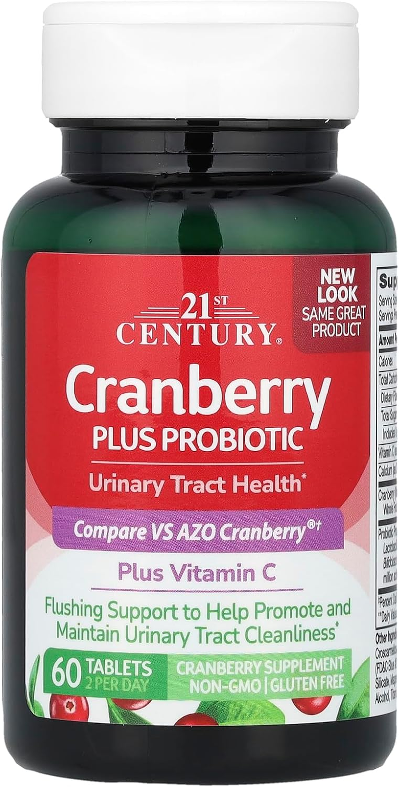 21St Century Cranberry plus Probiotic Tablets, 60 Count image number 3