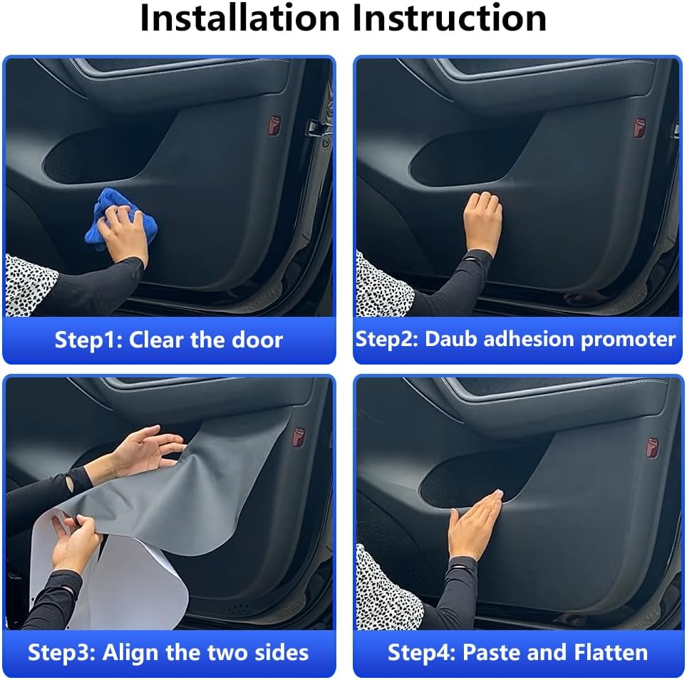 LUNQIN Car Door anti Kick Pad for Mazda CX-30 CX30 2020 2021 2022 2023 2024 Accessories Carbon Fiber Style Leather Sticker Door Sill Protector Cover Edge Guard Side Mat Interior Decoration Dirty