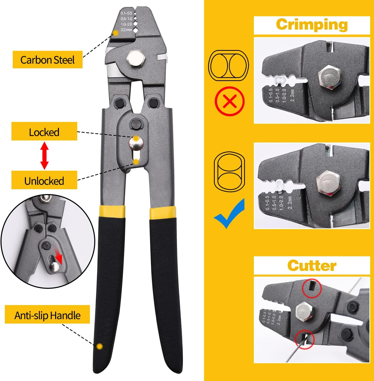 328Ft Wire Rope Crimping Tool Kit, Stainless Steel Wire Rope Cable with Aluminum Crimping Sleeves and Stainless Steel Thimbles for Railing, Decking, Picture Hanging (328Ft) image number 4