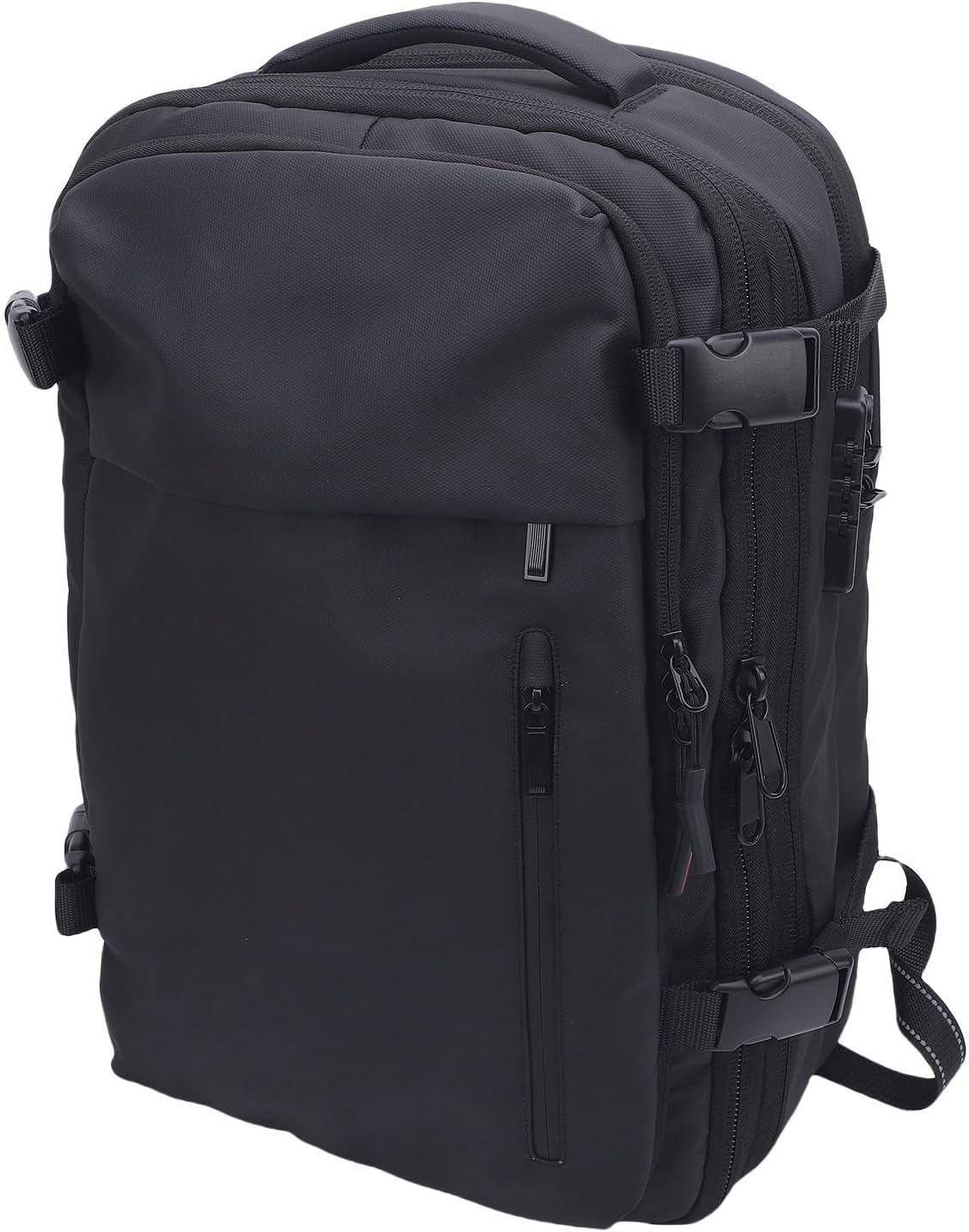 Sorandy Vacuum Backpack, 36-55L Expandable Vacpack Backpack Vacuum Compression Bag with Pump, Space Saver Bags for Travel, Camping, Dry Wet Separation (Black)