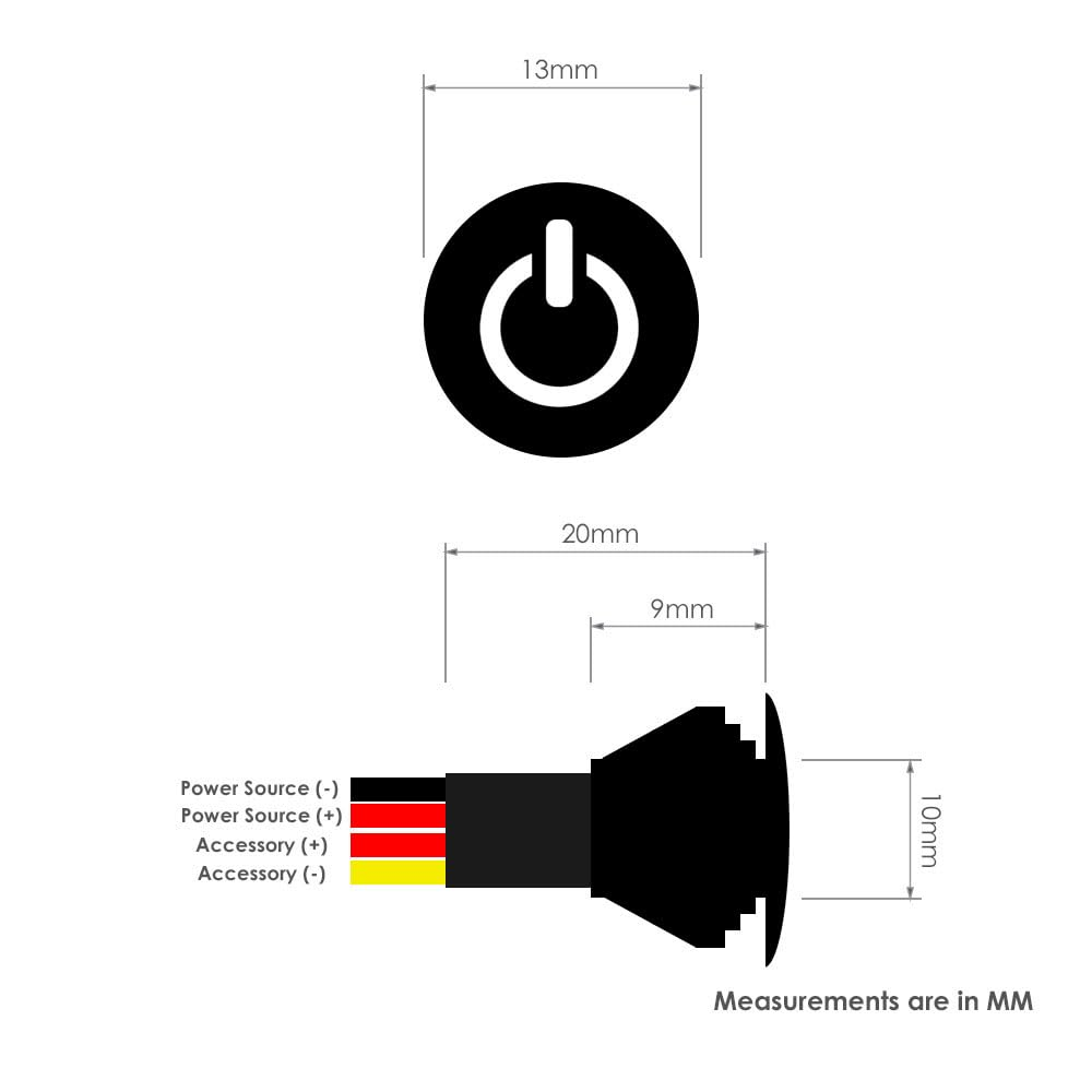 12V Mini Compact Touch Sensor Stepless On/Off + Dimmer Switch (2 Pack) image number 2