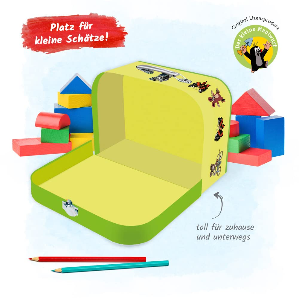Tr&ouml;tsch the Little Mole Children'S Suitcase Small: Cardboard Suitcase Travel Suitcase Children'S Play Suitcase: Cardboard Case with Metal Handle, Small image number 2