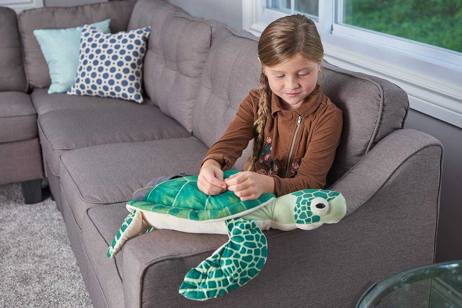 Wild Republic Sea Turtle Plush, Stuffed Animal, Plush Toy, Gifts for Kids, Living Ocean 23 Inches image number 3