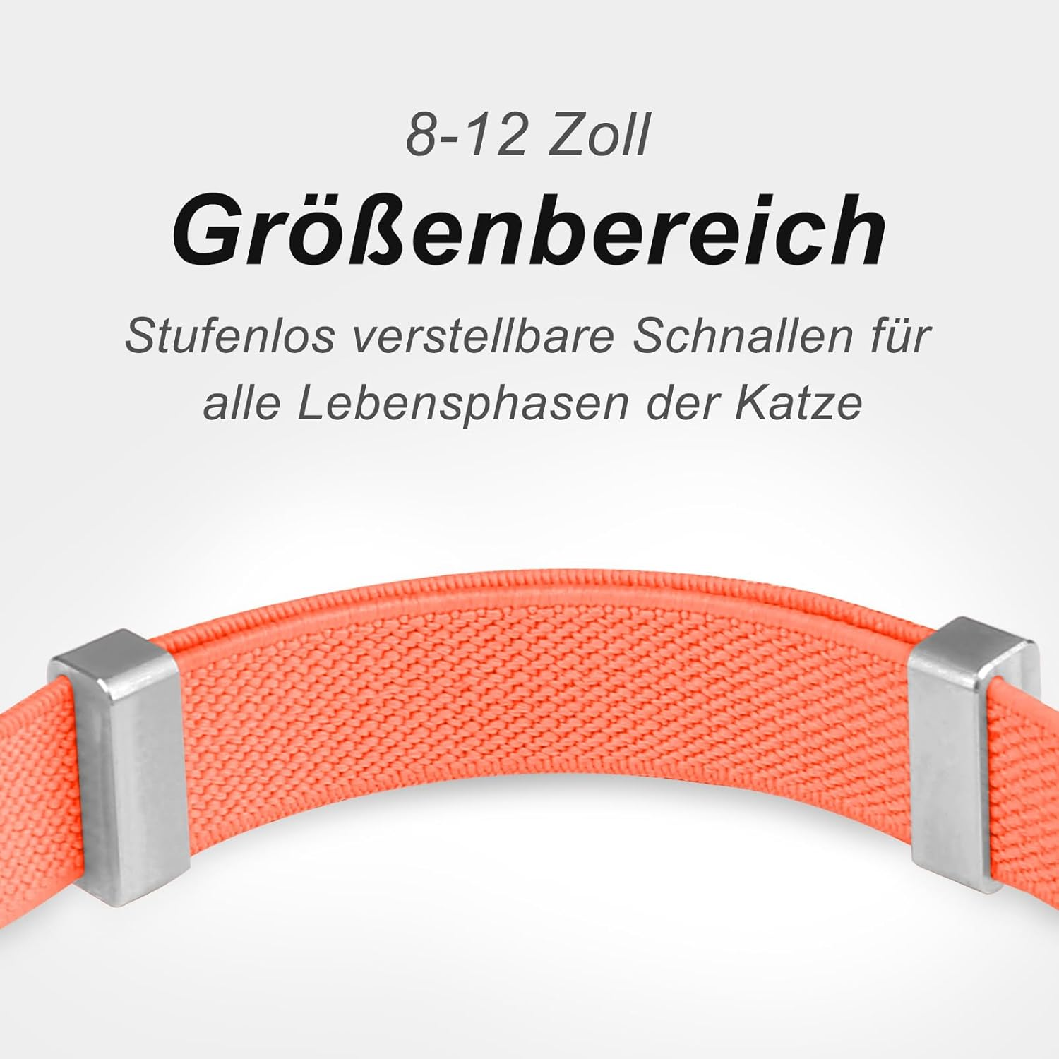 Airtag Cat Collar, Stretchy Kitten Collar with Apple Air Tag Holder, Lightweight and Comfortable, Ultra Elastic GPS Cat Collars for Cats, Kittens and Puppies [Orange]