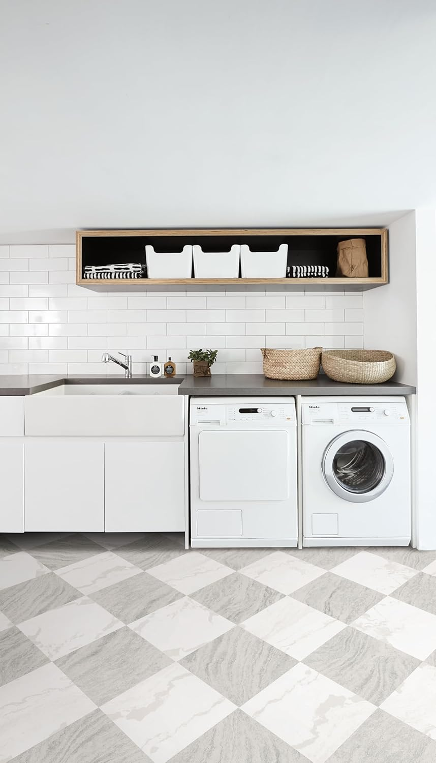 Chris Loves Julia FP5061 Bonneville Peel and Stick Floor Tiles, Neutral image number 2