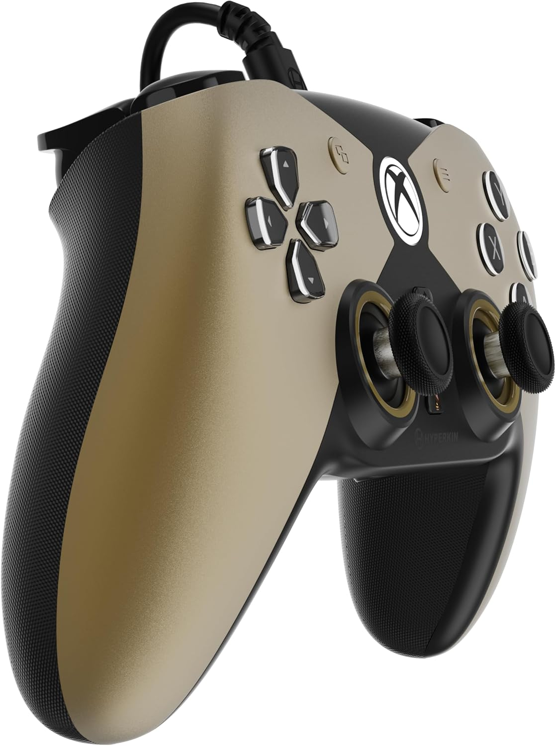 'Hyperkin Competitor Wired Controller - Officially Licensed Controller for Use with Xbox Series X|S, Xbox One, Windows 10|11, PC, Video Game Controller with Hall Effect Sticks, 3.5MM. (Gold)' image number 5