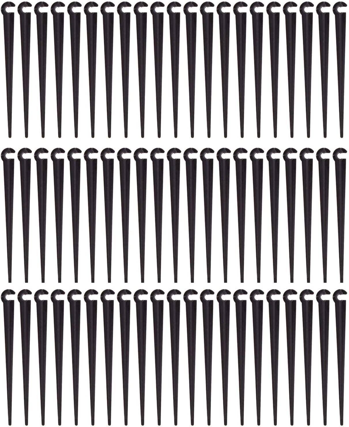 Balter-D 200 Pack 1/4 Inch Drip Support Stakes, Black, Flat Top, Polypropylene (PP) Material image number 2