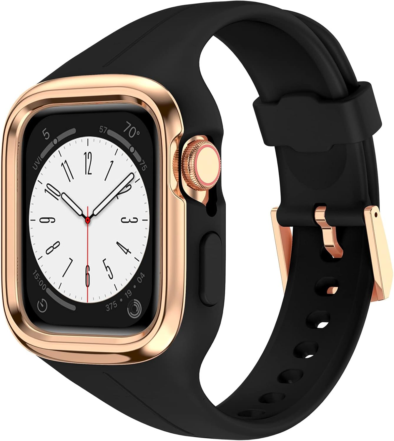 HAYONLIY Compatible with Apple Watch Band 38Mm 40Mm 41Mm with Metal Bumper Case, Women Sport Strap with Silicone Cover for Iwatch Series 9 8 7 6 SE 5 4 3 2 1 image number 5