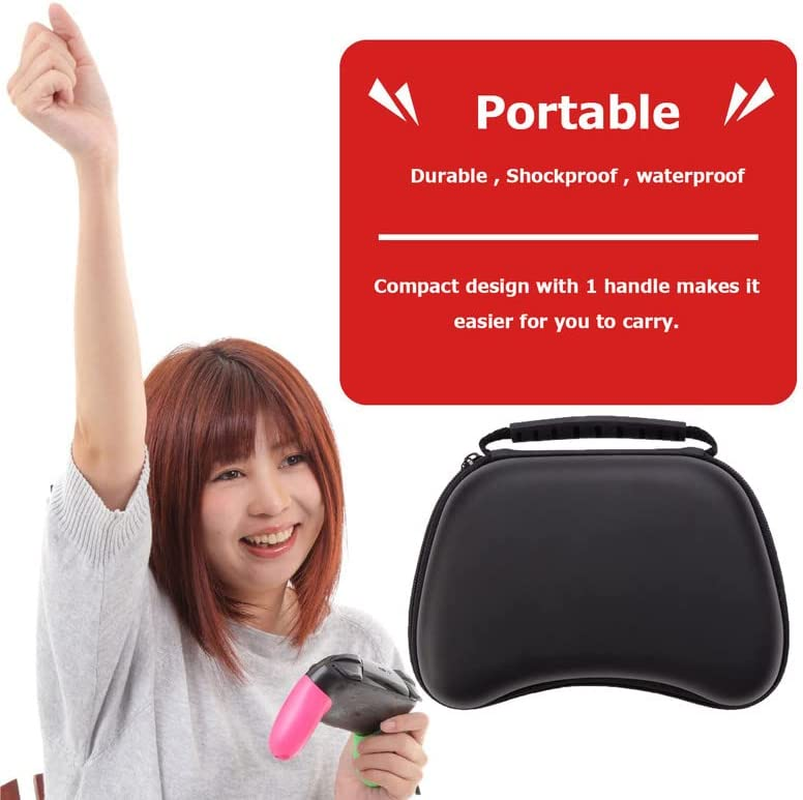 Switch Controller Case, Compatible with Nintendo Switch Pro Controller, Game Controller Holder Protective Cover Travel Storage Case Carrying Bag - Black image number 4