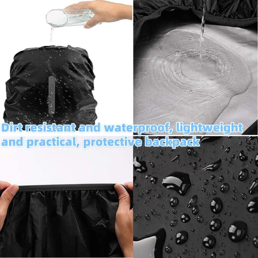 4-Piece Waterproof Rainproof Cover Backpack Cover with Reflective for Hiking Camping Trip Cycling Dust-Proof Anti-Theft Outdoor Activities image number 1
