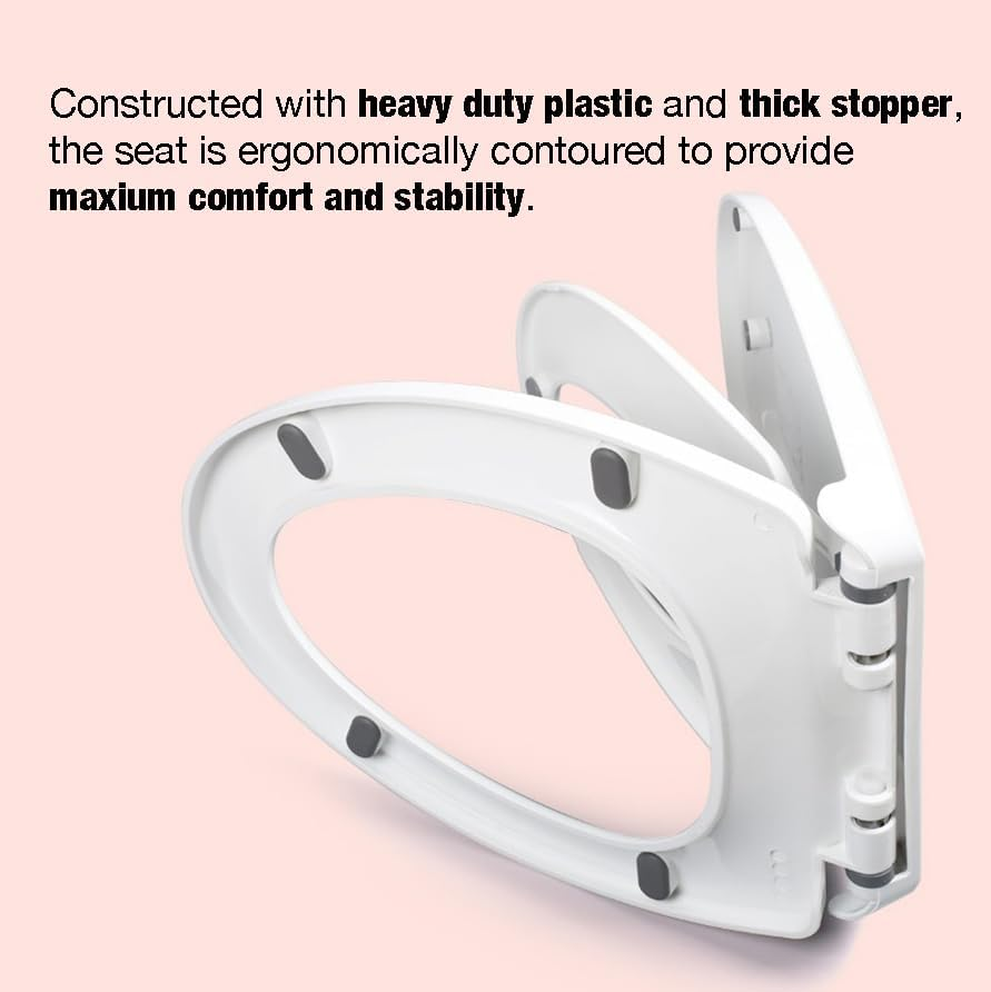 Pandaear Toilet Seat with Build-In Toddler Potty Training Seat, Elongated Toilet Seat with Splash Guard for Toddler Training, Easy to Install & Slow Close (Elongated) image number 5